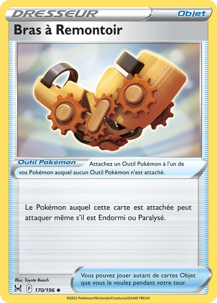 Carte Pokémon Bras à Remontoir 170/196 LOR Origine Perdue EB11 Neuf FR LorenZone