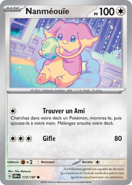 Carte Pokémon Nanméouïe 173/197 Flammes Obsidiennes EV03 LorenZone