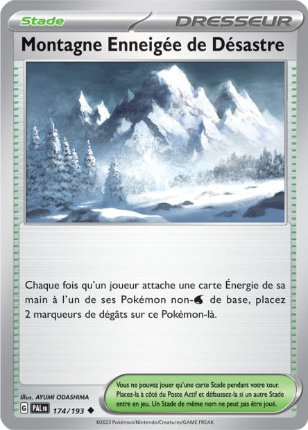 Carte Pokémon Montagne Enneigée de Désastre 174/193 PAL EV02 LorenZone