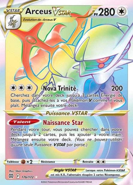 Carte Pokémon Arceus VSTAR 176/172 BRS EB09 LorenZone