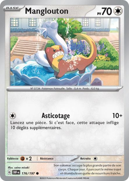 Carte Pokémon Manglouton 176/197 Flammes Obsidiennes EV03 LorenZone