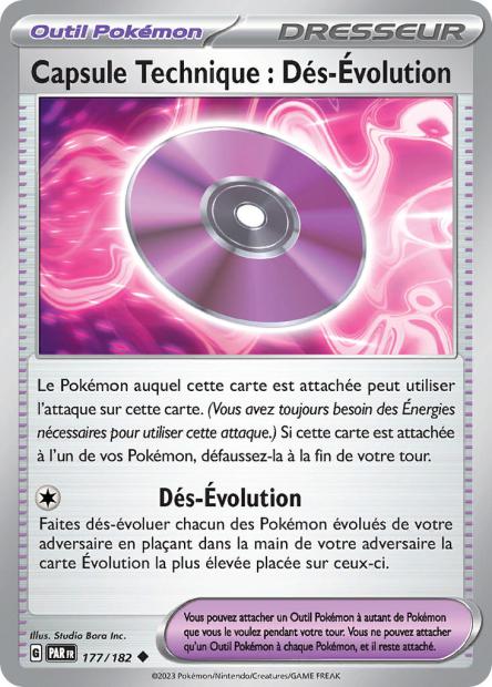 Carte Pokémon Capsule Technique Dés Évolution 177/182 PAR Faille Paradoxe EV04 Neuf FR LorenZone