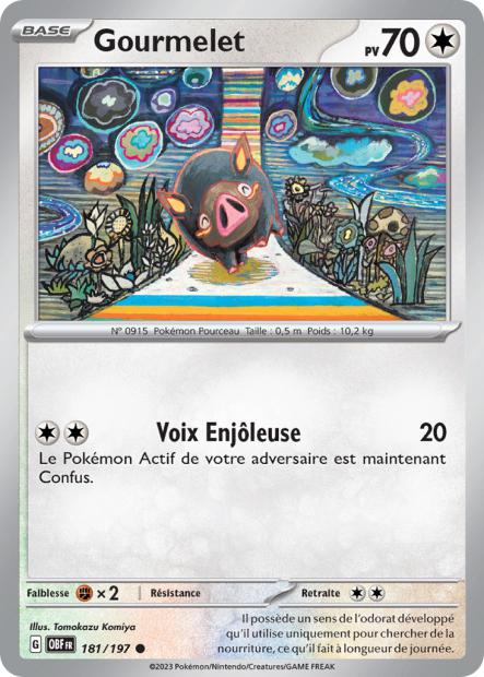 Carte Pokémon Gourmelet 181/197 Flammes Obsidiennes EV03 LorenZone