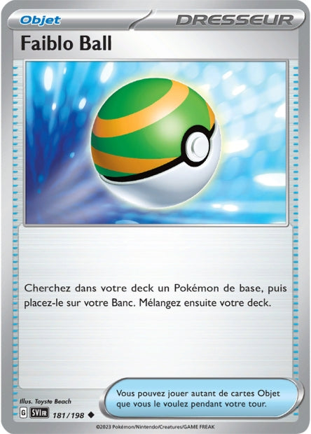 Carte Pokémon Faiblo Ball 181/198 SV1 EV01 LorenZone