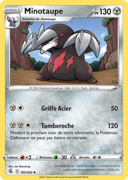 Carte Pokémon Minotaupe 183/264 FST EB08 LorenZone