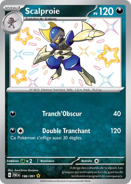 Carte Pokémon Scalproie 186/091 Destinees de Palea EV4_5 LorenZone