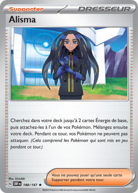 Carte Pokémon Alisma 188/197 Flammes Obsidiennes EV03 LorenZone