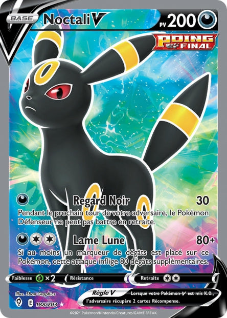 Carte Pokémon Noctali V 188/203 EVS EB07 LorenZone
