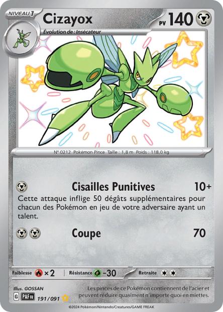 Carte Pokémon Cizayox 191/091 Destinees de Palea EV4_5 LorenZone