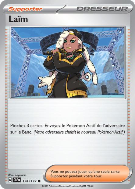 Carte Pokémon Laïm 194/197 Flammes Obsidiennes EV03 LorenZone