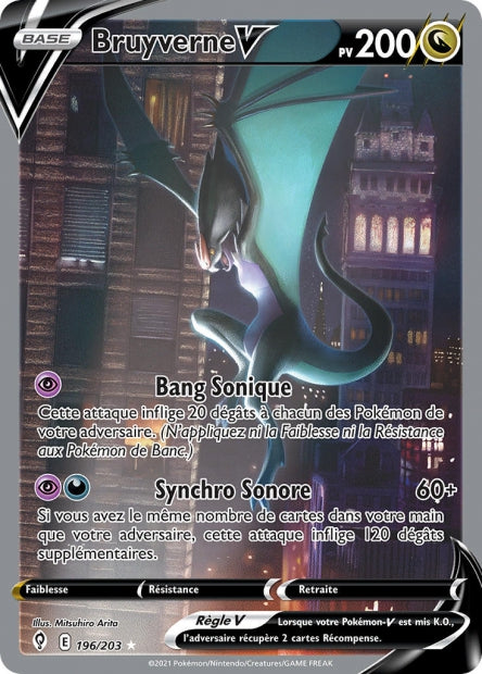 Carte Pokémon Bruyverne V 196/203 EVS EB07 LorenZone