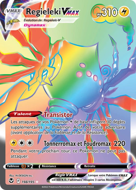 Carte Pokémon Regieleki VMAX 198/195 SIT Tempete Argentee EB12 Neuf FR LorenZone