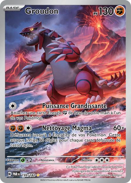 Carte Pokémon Groudon 199/182 PAR Faille Paradoxe EV04 Neuf FR LorenZone
