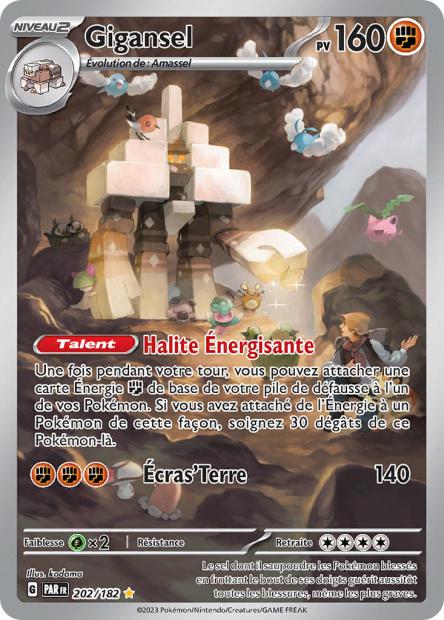 Carte Pokémon Gigansel 202/182 PAR Faille Paradoxe EV04 Neuf FR LorenZone