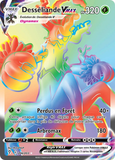 Carte Pokémon Desséliande V 206/203 EVS EB07 LorenZone