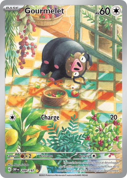 Carte Pokémon Gourmelet 209/197 Flammes Obsidiennes EV03 LorenZone