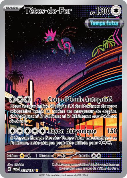 Carte Pokémon Têtes de Fer 216/182 PAR Faille Paradoxe EV04 Neuf FR LorenZone