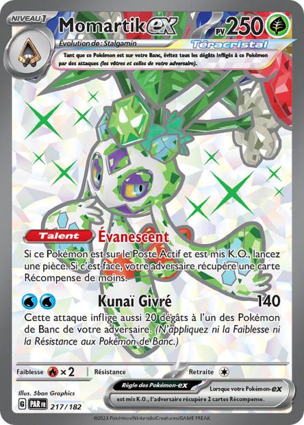Carte Pokémon Momartik EX 217/182 PAR Faille Paradoxe EV04 Neuf FR LorenZone