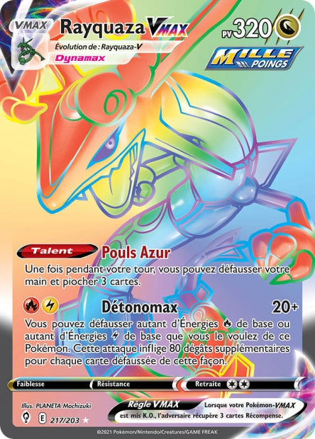 Carte Pokémon Rayquaza VMAX 217/203 EVS EB07 LorenZone