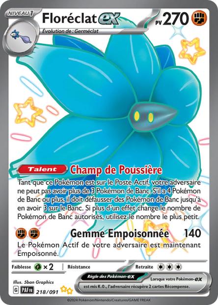 Carte Pokémon Floréclat EX 218/091 Destinees de Palea EV4_5 LorenZone
