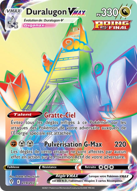 Carte Pokémon Duralugon VMAX 219/203 EVS EB07 LorenZone