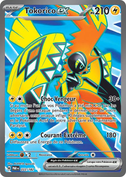 Carte Pokémon Tokorico EX 222/182 PAR Faille Paradoxe EV04 Neuf FR LorenZone