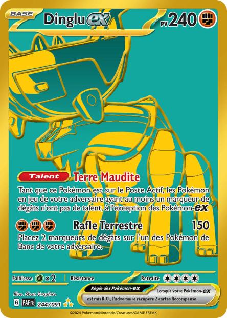 Carte Pokémon Dinglu EX 244/091 Destinees de Palea EV4_5 LorenZone