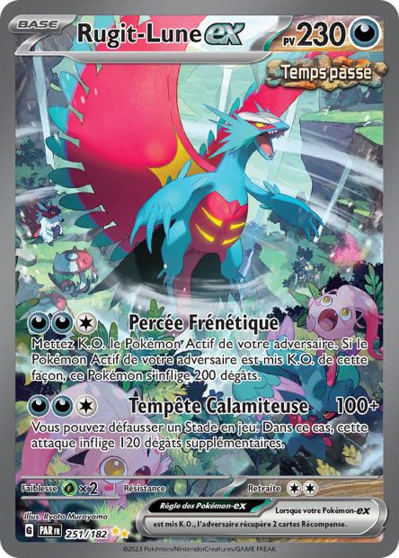 Carte Pokémon Rugit Lune EX 251/182 PAR Faille Paradoxe EV04 Neuf FR LorenZone