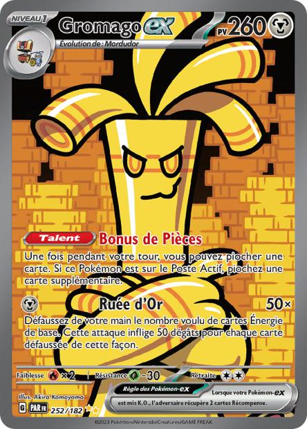 Carte Pokémon Gromago EX 252/182 PAR Faille Paradoxe EV04 Neuf FR LorenZone