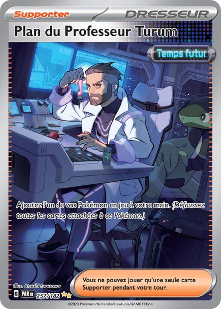 Carte Pokémon Plan Prof Turum 257/182 PAR Faille Paradoxe EV04 Neuf FR LorenZone