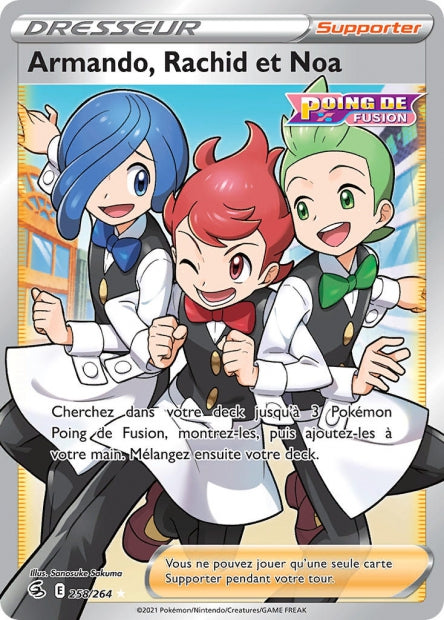 Carte Pokémon Armando, Rachid et Noa 258/264 FST EB08 LorenZone