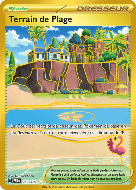 Carte Pokémon Terrain de Plage 263/182 PAR Faille Paradoxe EV04 Neuf FR LorenZone