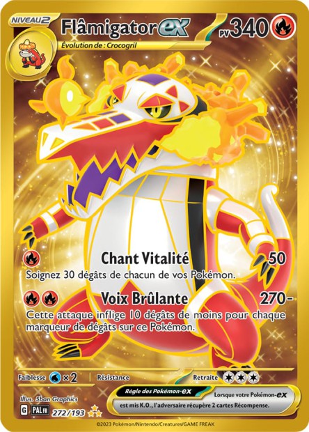 Carte Pokémon Flâmigator EX 272/193 PAL EV02 LorenZone