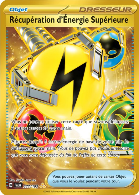Carte Pokémon Récupération d’Énergie Supérieure 277/193 PAL EV02 LorenZone