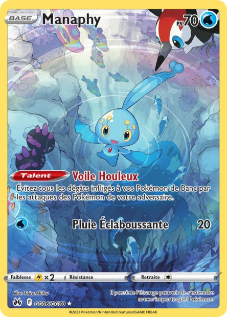 Carte Pokémon Manaphy GG06/GG70 CRZ Epee et Bouclier EB12_5 Neuf FR LorenZone