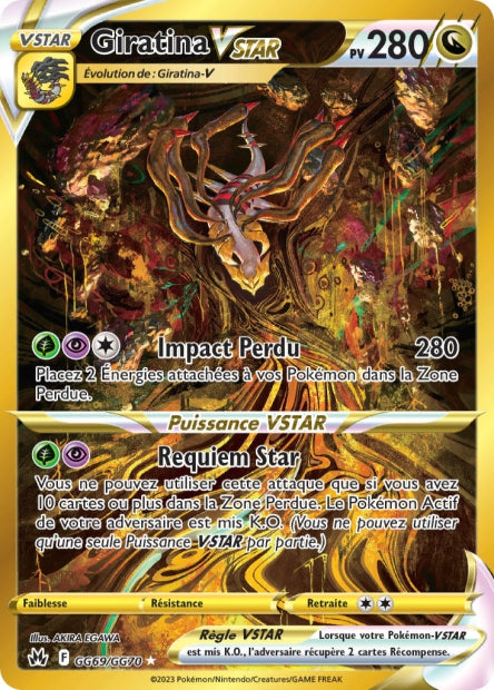 Carte Pokémon Giratina VSTAR GG69/GG70 CRZ Epee et Bouclier EB12_5 Neuf FR LorenZone