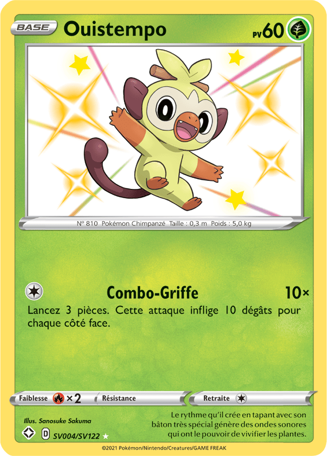 Carte Pokémon Ouistempo SV004/SV122 SWSH45 Destinées Radieuses EB4_5 Neuf FR LorenZone