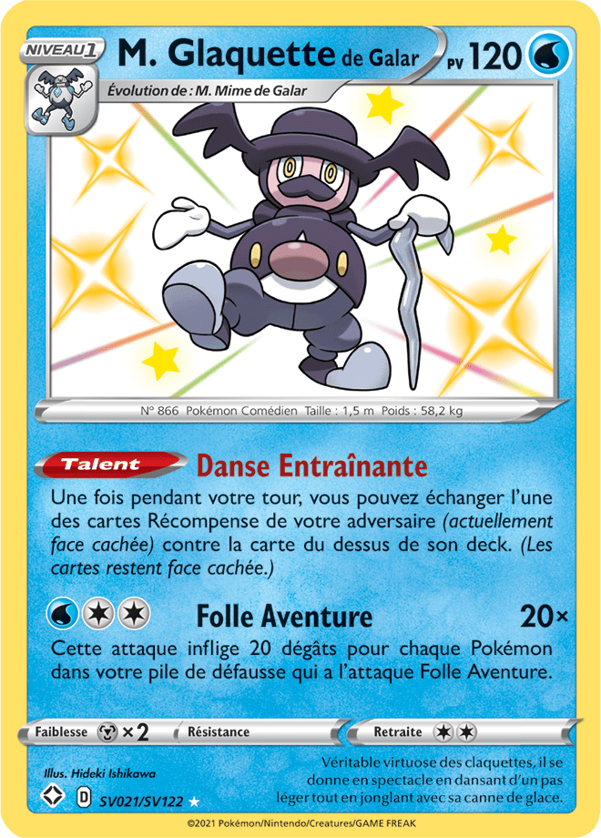Carte Pokémon M. Glaquette de Galar SV021/SV122 SWSH45 Destinées Radieuses EB4_5 Neuf FR LorenZone