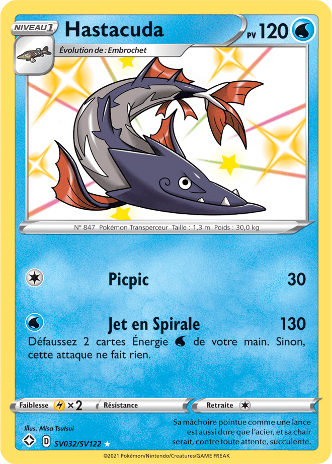 Carte Pokémon Hastacuda SV032/SV122 SWSH45 Destinées Radieuses EB4_5 Neuf FR LorenZone