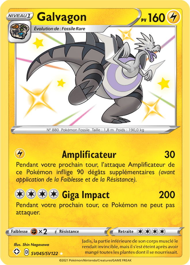 Carte Pokémon Galvagon SV045/SV122 SWSH45 Destinées Radieuses EB4_5 Neuf FR LorenZone
