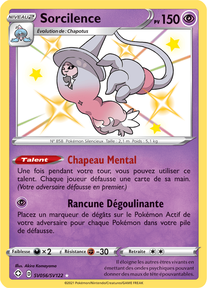 Carte Pokémon Sorcilence SV056/SV122 SWSH45 Destinées Radieuses EB4_5 Neuf FR LorenZone