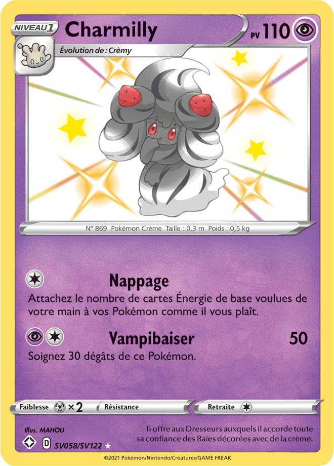Carte Pokémon Charmilly SV058/SV122 SWSH45 Destinées Radieuses EB4_5 Neuf FR LorenZone