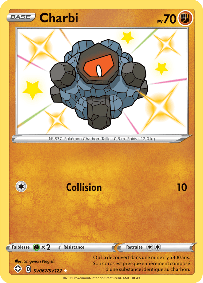 Carte Pokémon Charbi SV067/SV122 SWSH45 Destinées Radieuses EB4_5 Neuf FR LorenZone