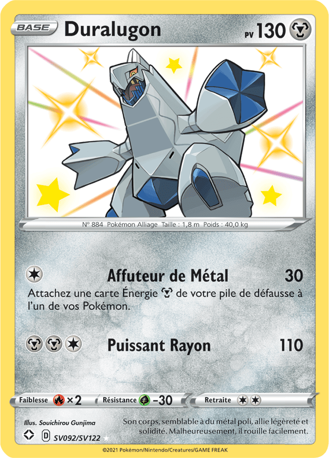 Carte Pokémon Duralugon SV092/SV122 SWSH45 Destinées Radieuses EB4_5 Neuf FR LorenZone