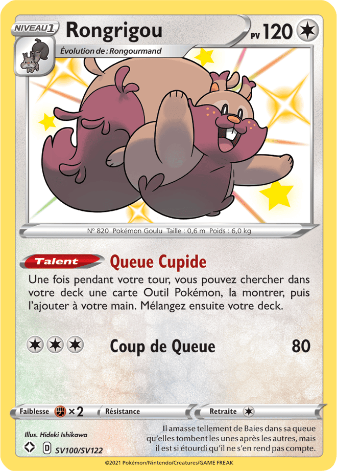 Carte Pokémon Rongrigou SV100/SV122 SWSH45 Destinées Radieuses EB4_5 Neuf FR LorenZone
