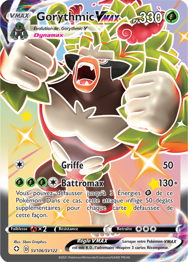 Carte Pokémon Gorythmic VMAX SV106/SV122 SWSH45 Destinées Radieuses EB4_5 Neuf FR LorenZone