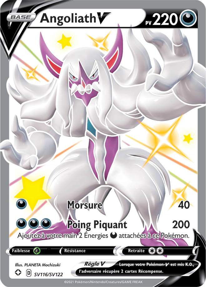 Carte Pokémon Angoliath V SV116/SV122 SWSH45 Destinées Radieuses EB4_5 Neuf FR LorenZone
