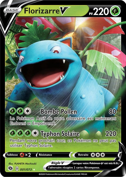 Carte Pokémon Florizarre V 001/073 SWSH35 Voltage Eclatant EB3_5 Neuf FR LorenZone