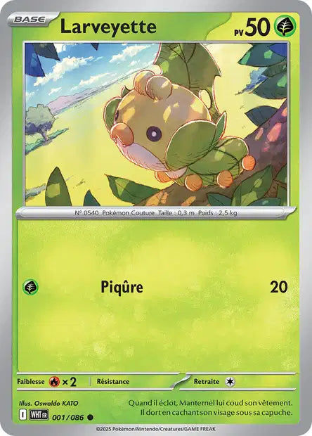 Carte Pokémon Larveyette 001/086 WHT Flamme Blanche EV10_5 Neuf FR LorenZone