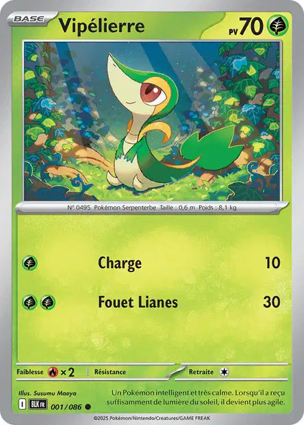 Carte Pokémon Vipélierre 001/086 BLK Foudre Noire EV10_5 Neuf FR LorenZone
